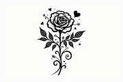 Floral Rose Silhouette Set, an Illustration by hafijul (Thumbnail 8 of 9)