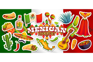 Mexican cuisine food, holiday, a Food Illustration by Vector Tradition