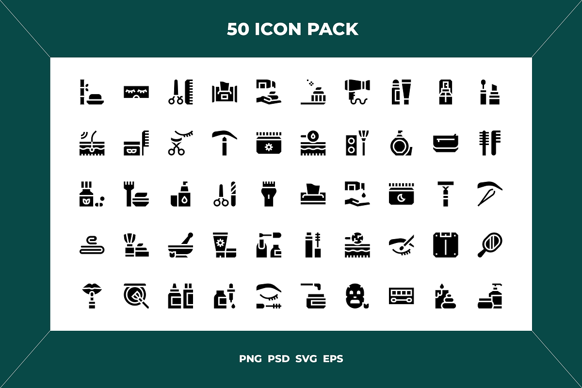 Beauty icons, an Outline Icon by Wencory (Photo 1 of 2)