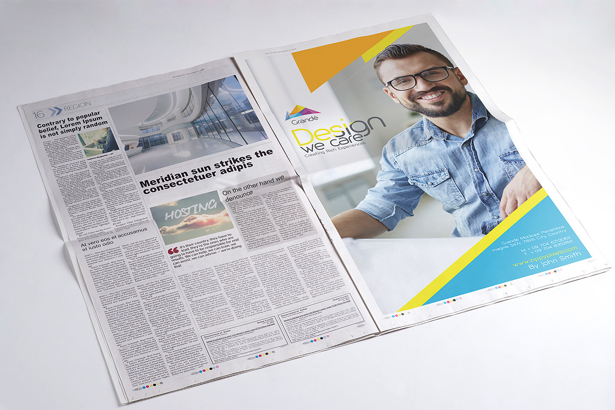 Newspaper Advertising Mockups Vol. 2, an Advertising Mockup by ZippyPixels (Photo 9 of 14)