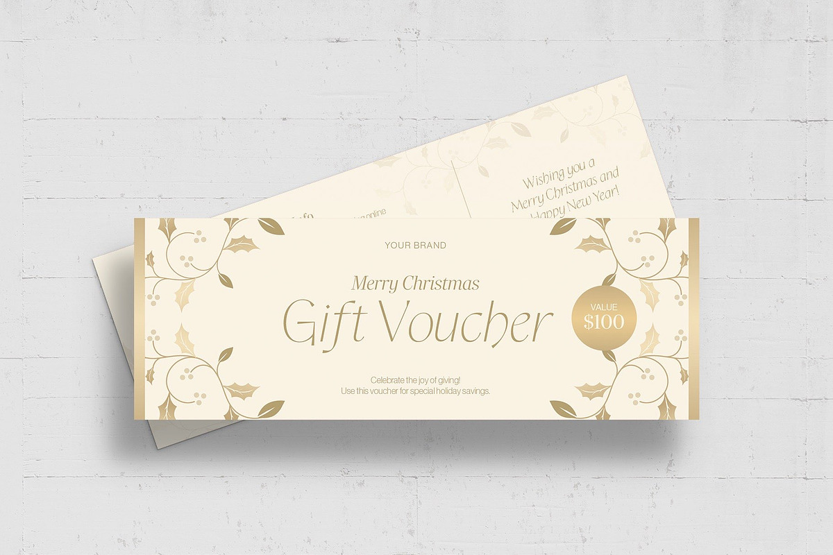 Christmas Gift Voucher & Coupon, a Stationery Template by BrandPacks (Photo 3 of 5)