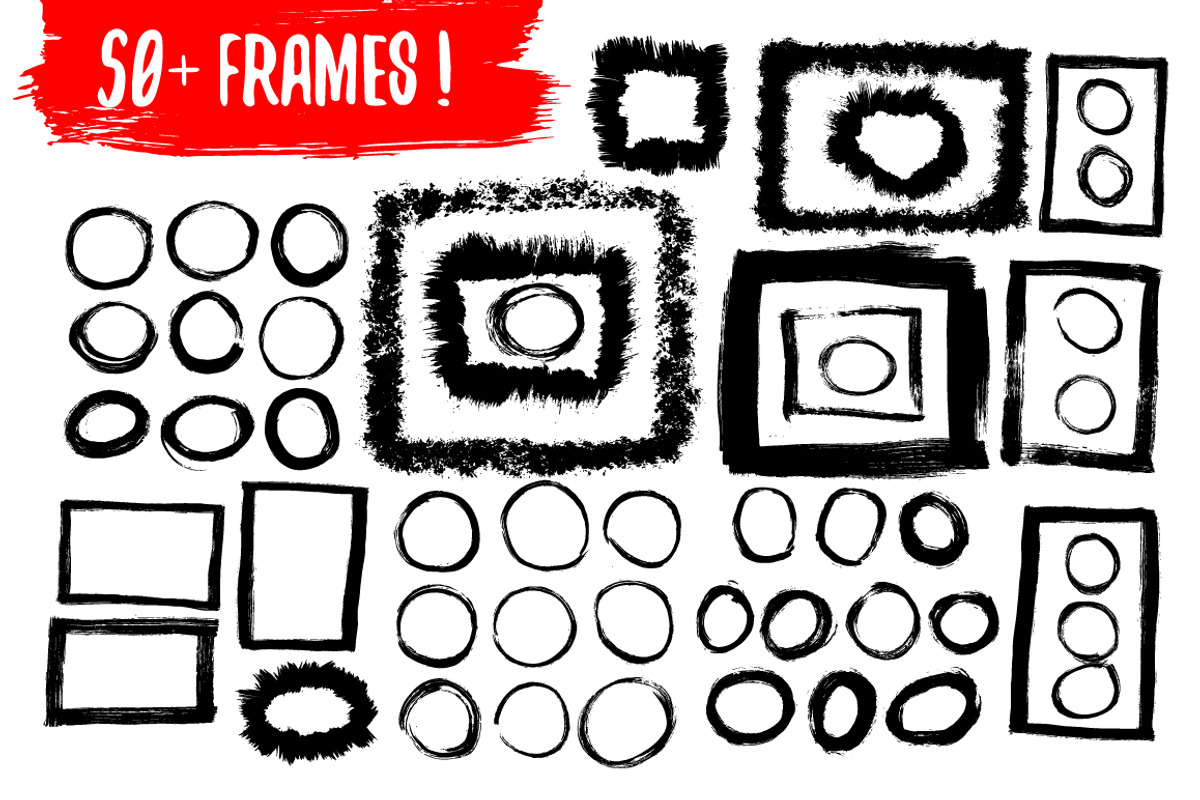 Grunge gouache vector shapes, a Shape Add-On by Marya Deneko (Photo 3 of 5)