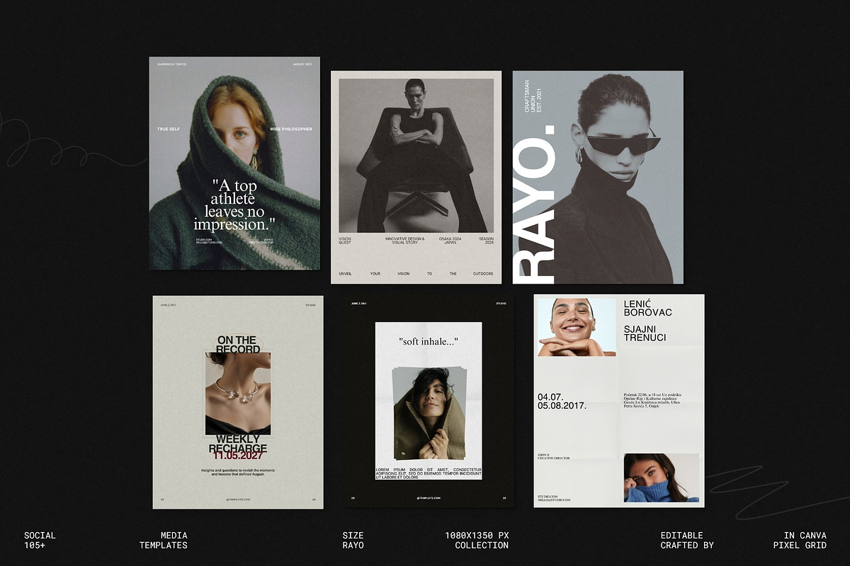RAYO | Instagram Post Bundle, a Social Media Template by Pixel Grid (Photo 1 of 10)