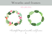 Tropical leaves and flowers, an Illustration by Julycolor (Thumbnail 5 of 10)