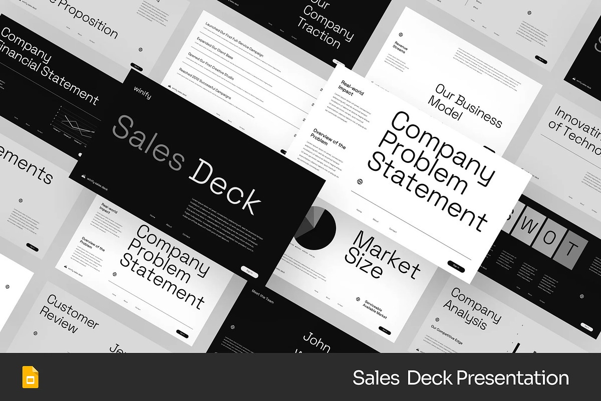 Minimalist Sales Deck GSlides,PPoint, a Presentation Template by Fit-tee (Photo 1 of 2)