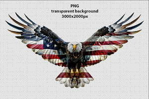 Eagle USA Flag Patriotic, an Object Graphic by VetalStock