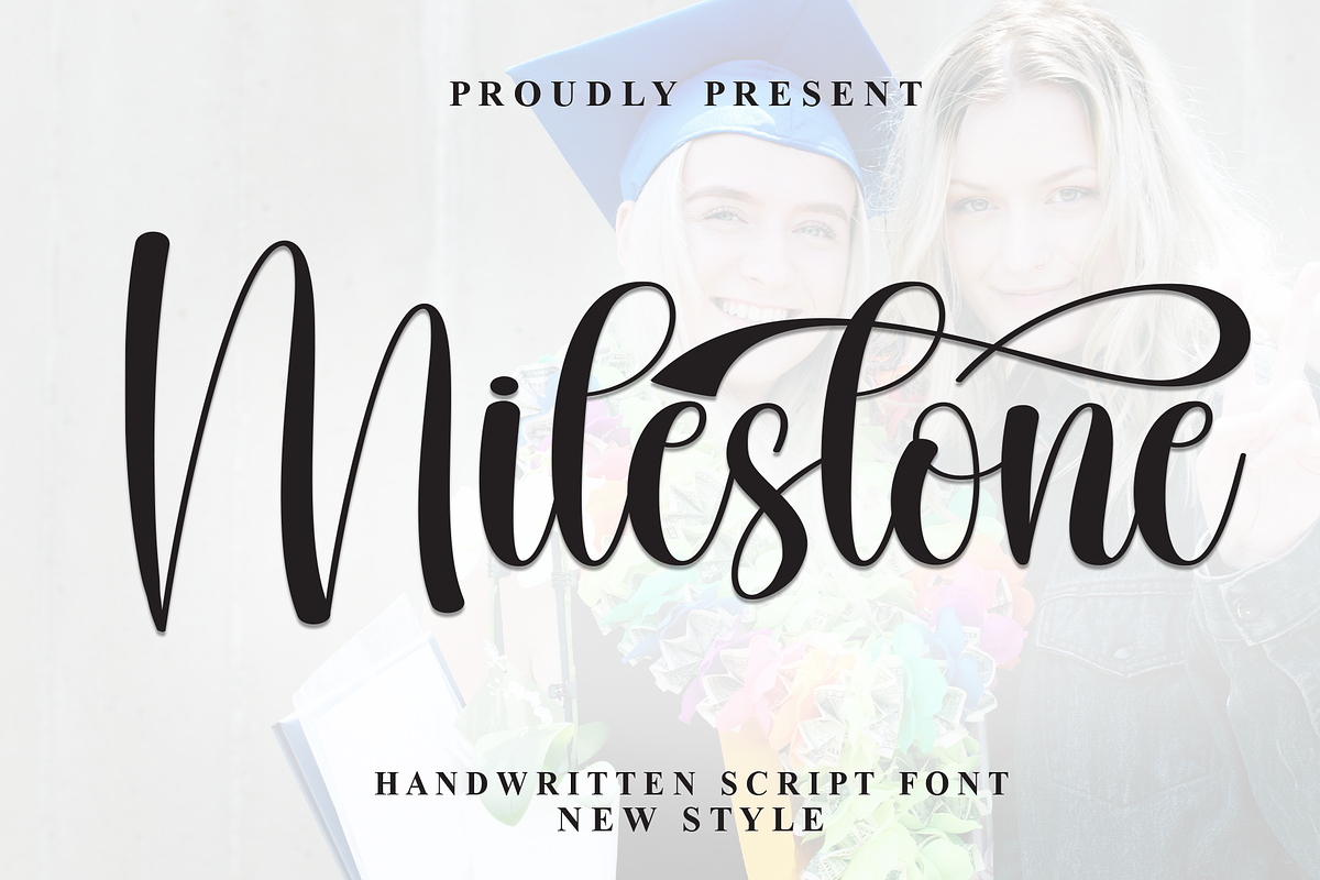 Milestone | Script Font, a Handwritten Font by Scratchones (Photo 1 of 9)