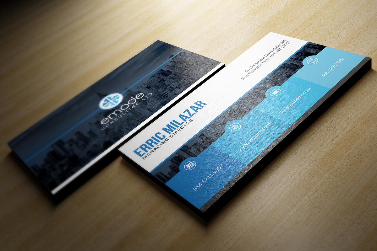 Modern Blue Business Card, a Business Card Template by Marvel (Photo 4 of 4)