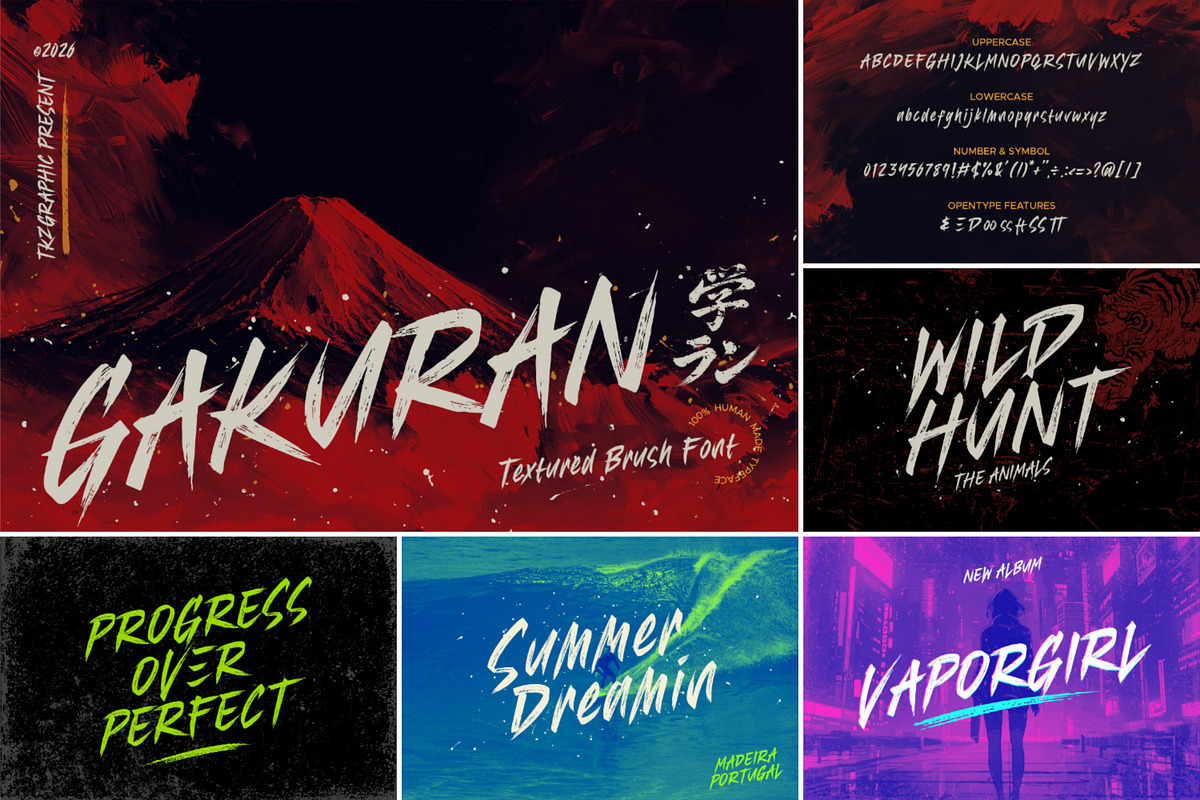 Japan Brush Style Font Bundle, a Handwritten Font by tkzgraphic (Photo 14 of 15)