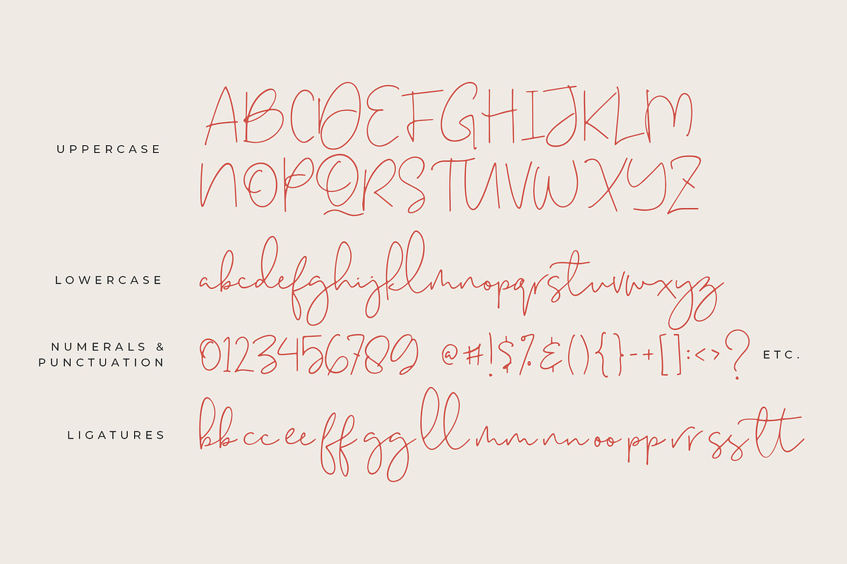 Melatti - Handwritten Font preview 8
