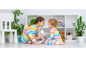 The sister child is playing in the, a Person Photo by yanadjana