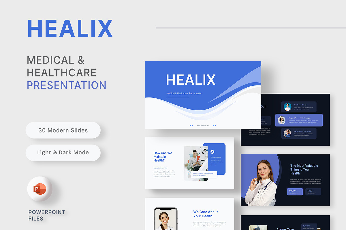 Medical & Healthcare PowerPoint, a Presentation Template by New Coral Design (Photo 1 of 6)