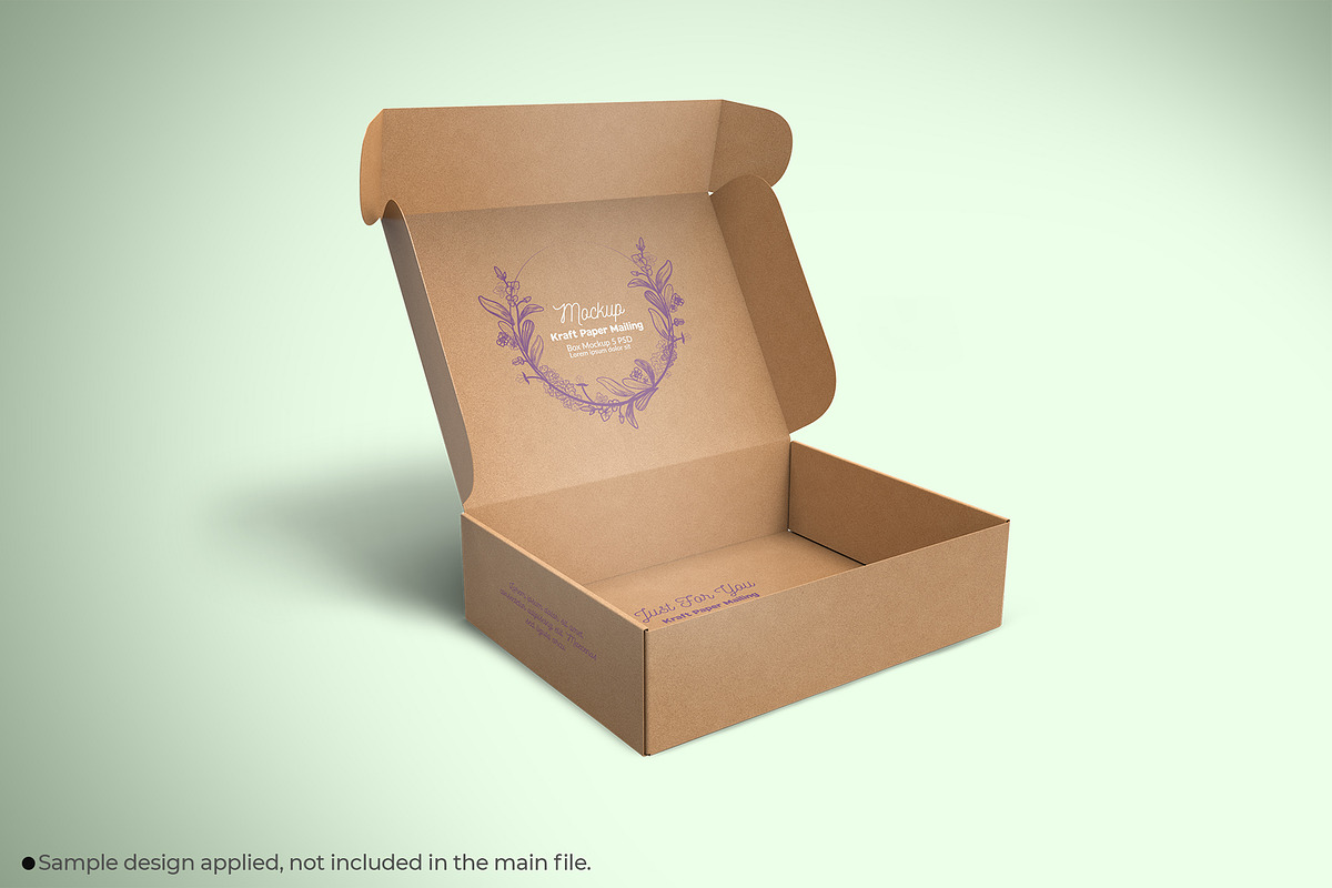 Kraft Paper Mailing Box Mockup, a Packaging Mockup by Sheikhadesign (Photo 8 of 10)