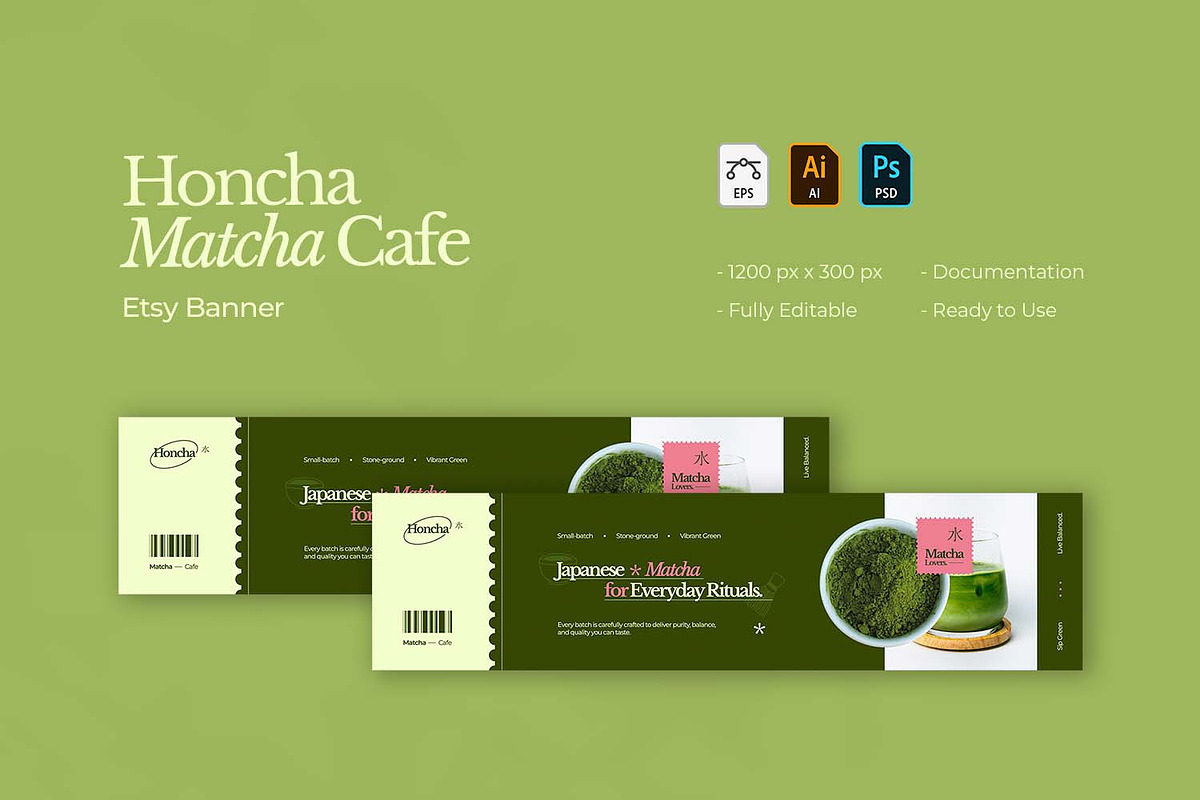 Honcha - Etsy Banner, a Social Media Template by VUNIRA (Photo 1 of 3)