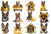 Cute German Shepherds Dog Clipart, an Illustration by Designworld (Thumbnail 2 of 5)