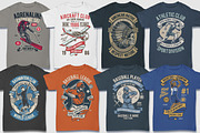 100 Retro Tshirt Designs Bundle #2, a Sport Illustration by roach_graphic (Thumbnail 2 of 14)