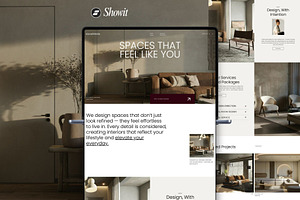 Showit Website for Interior Designer, an App Template by Digital&Chic