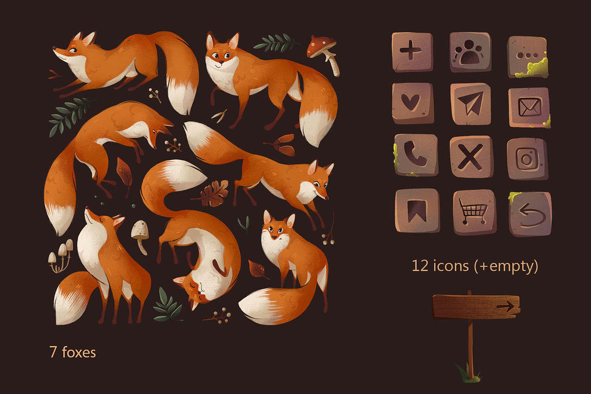 Fox and forest /digital illustration, an Illustration by Izobova (Photo 2 of 4)