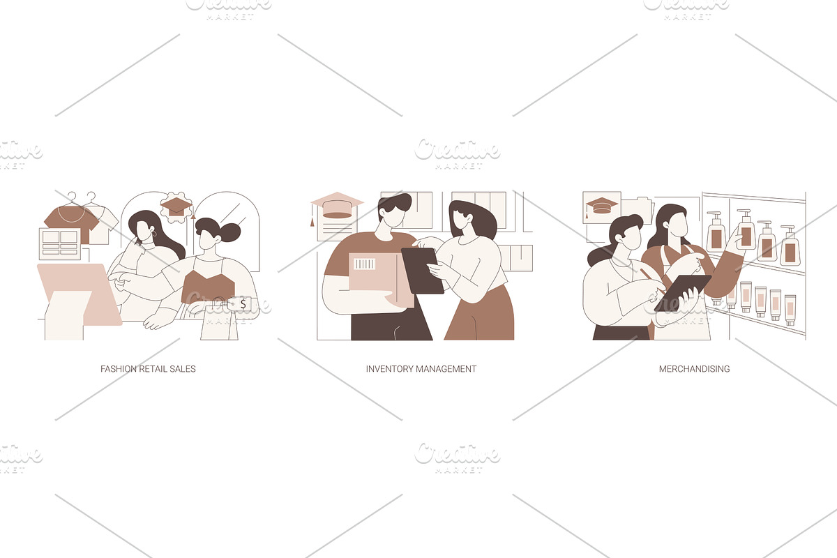 Retail college isolated cartoon, an Education Illustration by Visual Generation