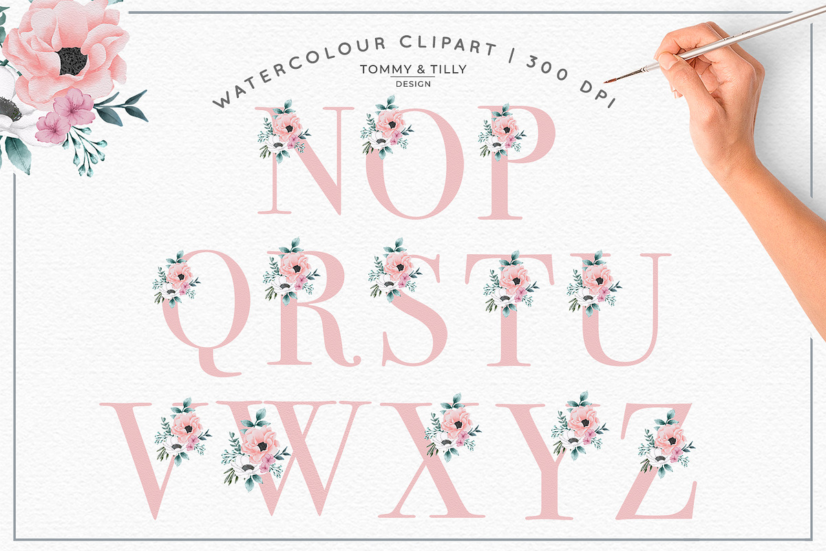 Summer Flowers Alphabet PNG, an Illustration by Tommy & Tilly Design (Photo 3 of 4)