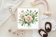 Watercolor Flower Bouquets Clipart, an Illustration by CraftArtStudio (Thumbnail 6 of 6)