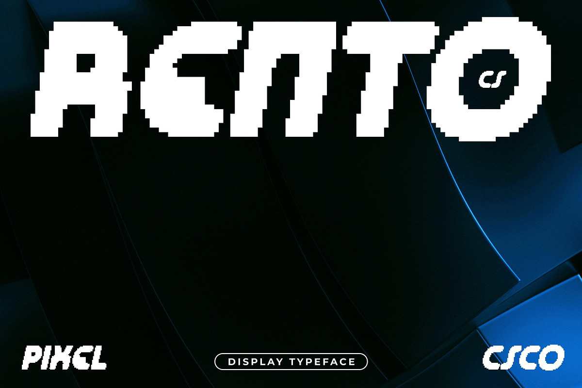 CS Rento Pixel, a Sans Serif Font by Craft Supply Co. (Photo 1 of 8)