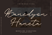 Banedyon Haneta, a Script Font by Creative Keelik (Thumbnail 1 of 8)