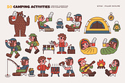 50 Camping Activities, an Illustration by monkik (Thumbnail 5 of 21)