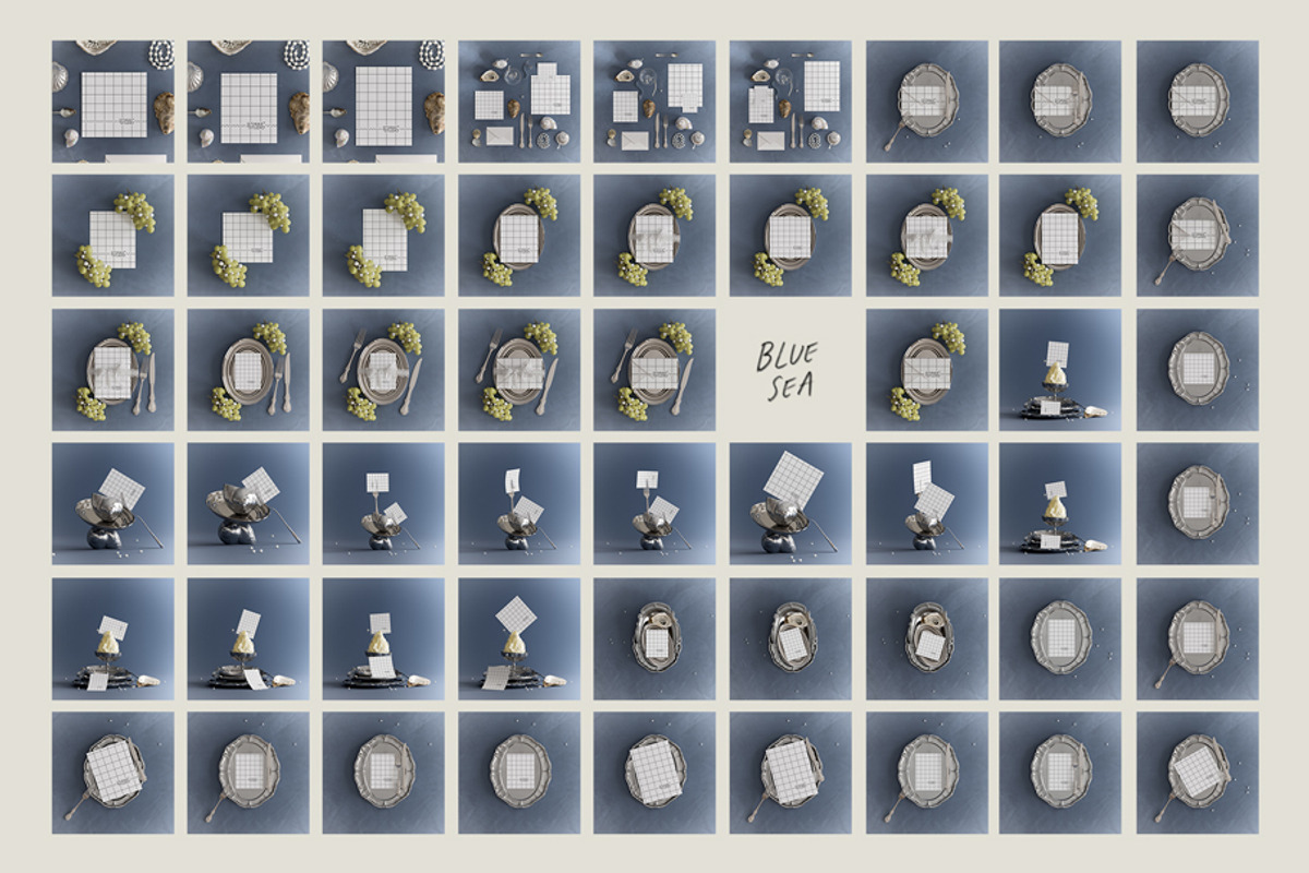 TREASURES OF THE SEA blue mockup, a Household Mockup by Stykke Studio (Photo 3 of 9)