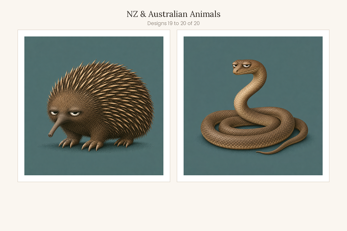NZ & Australian Animals, Set 20, an Animal Illustration by LanternkinStudio (Photo 8 of 12)