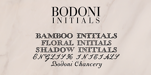 Bodoni Classic Initials, a Script Font by Wiescher-Design