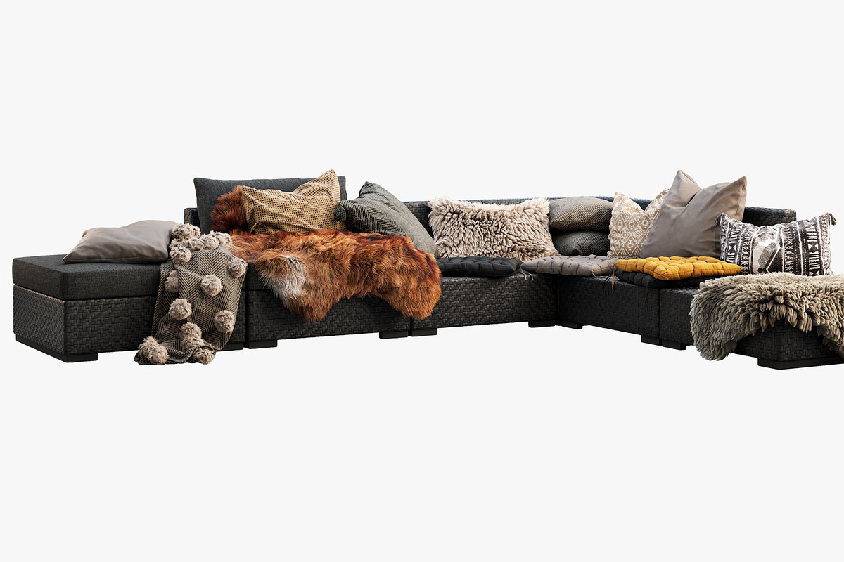 Brown Jordan 4M outdoor wicker sofa, a Furniture 3D Model by 3dmitruk (Photo 3 of 27)