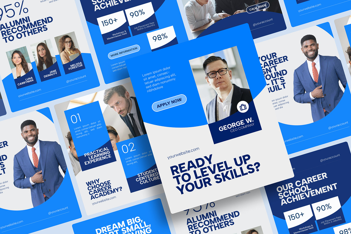 Career Academy Intagram Post, a Social Media Template by Pink Bunny Studio (Photo 1 of 3)