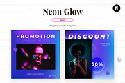 Neon glow social media graphic, a Social Media Template by Chanut is industries (Thumbnail 3 of 11)