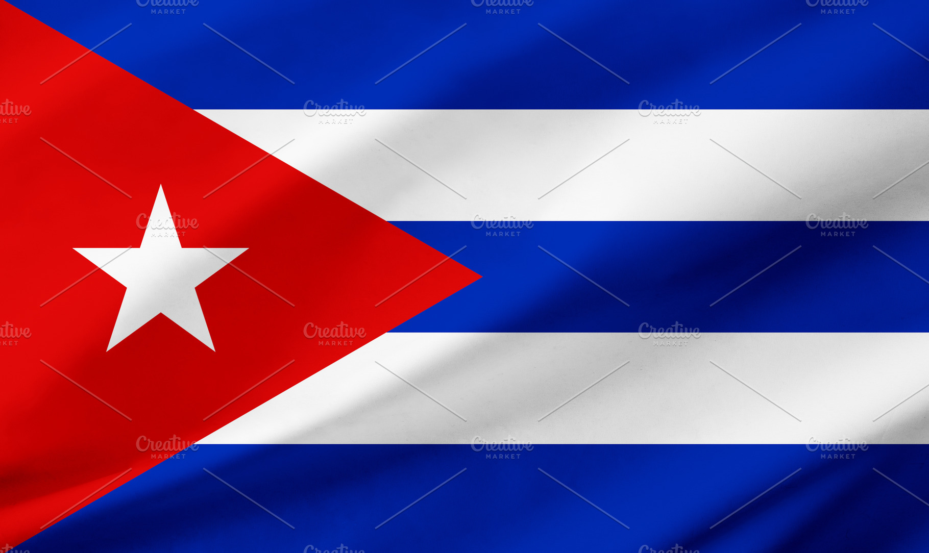 Cuba flag background with waving fabric texture, a Background Photo by Davizro's Market