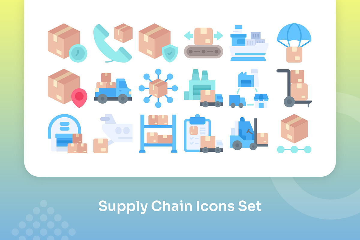 Supply Chain Icons Set - Flat, an Icon by Kmg Design (Photo 3 of 3)