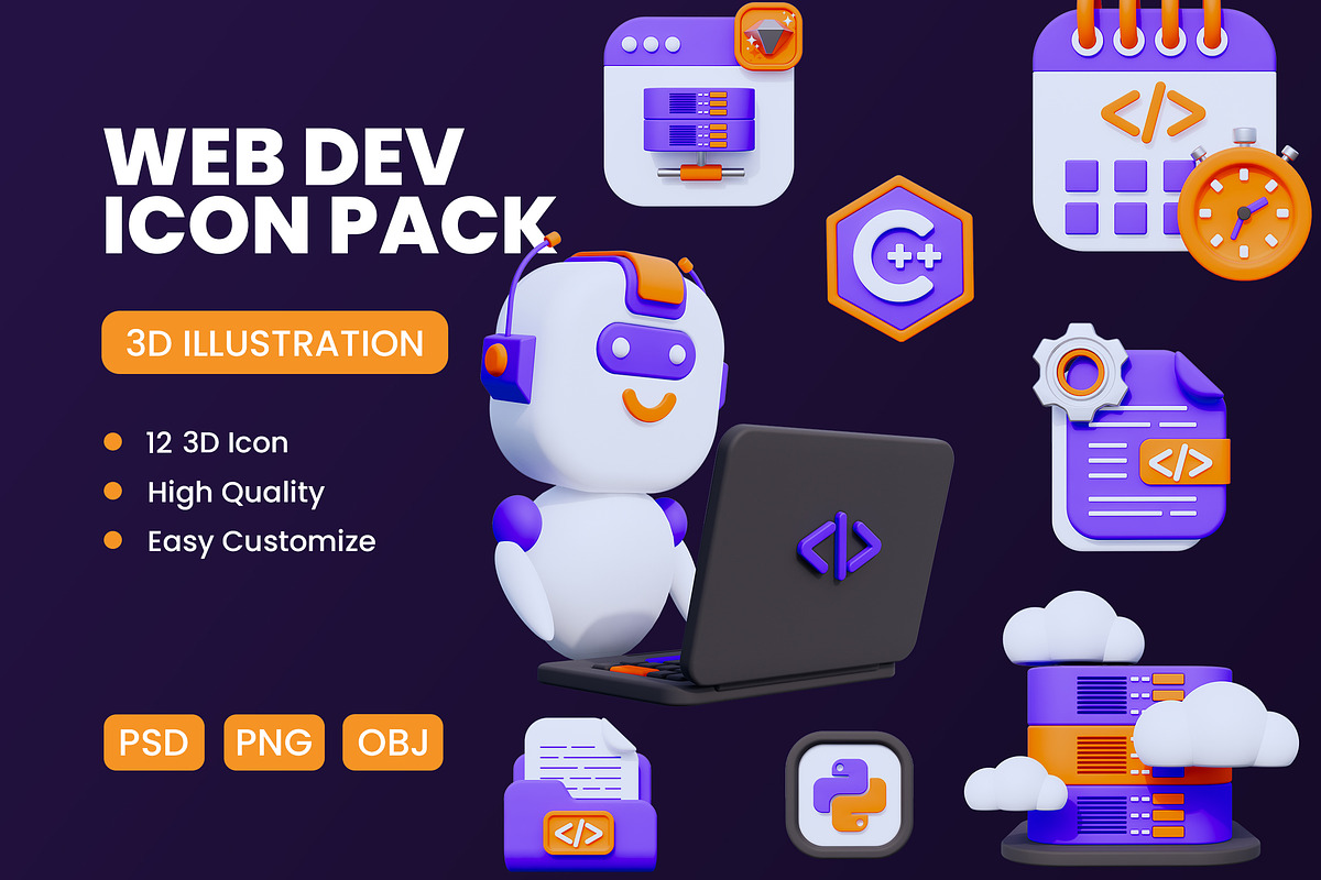 Web Development 3D Icon #2, an Object 3D Model by deviapuspitasari2 (Photo 1 of 2)