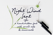 Night Wind Sent handwritten font, a Script Font by Ana's Fonts (Thumbnail 1 of 5)