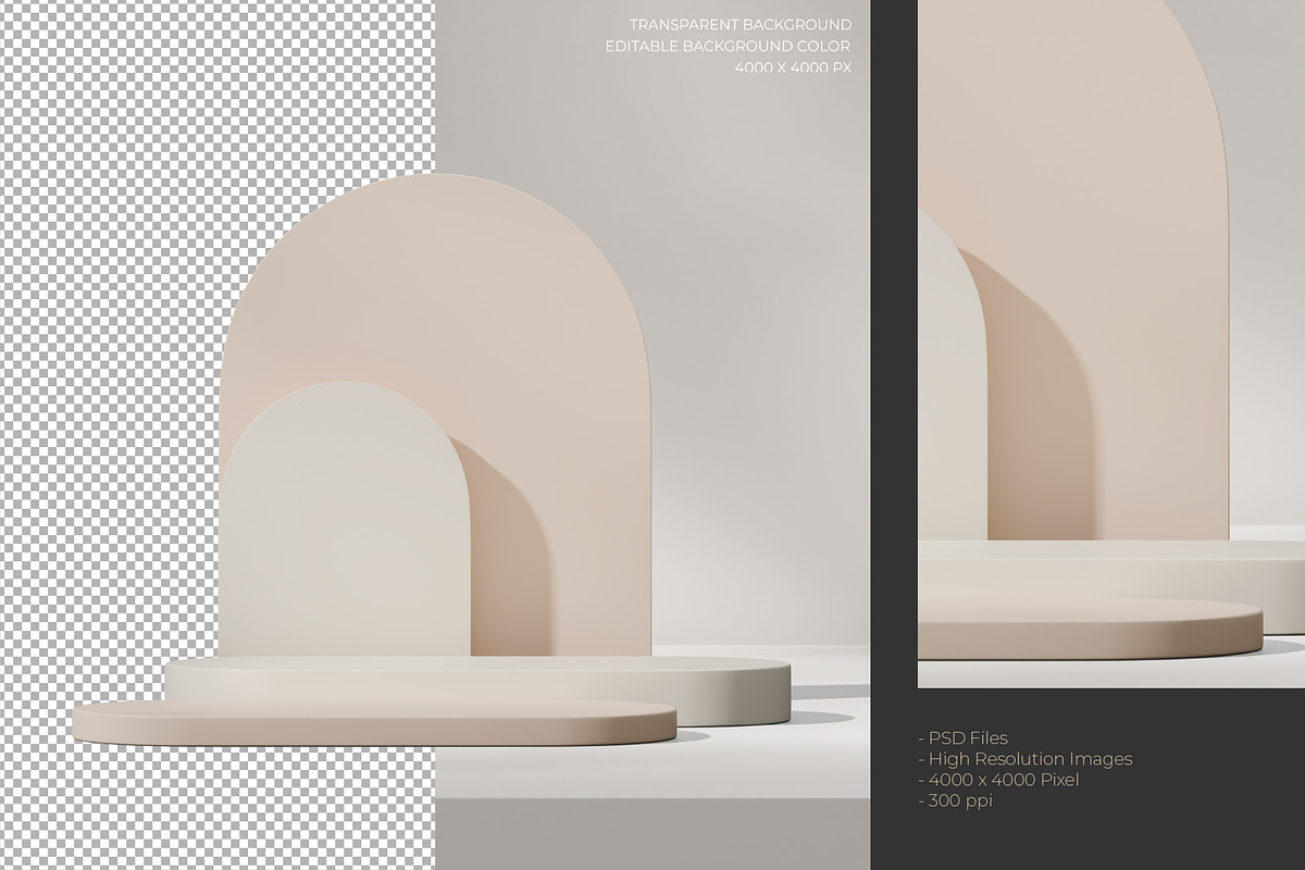 5 Podium with Transparent Background, a Background Graphic by faustudio (Photo 3 of 7)