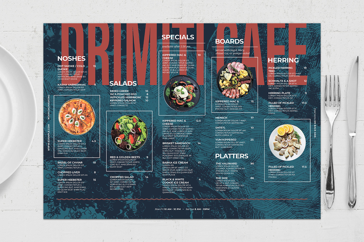 Restaurant Placemat Menu Template, a Flyer Template by BrandPacks (Photo 1 of 4)