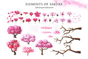Pink Dreams of Sakura-watercolor set, a Texture Illustration by Satika (Thumbnail 8 of 12)
