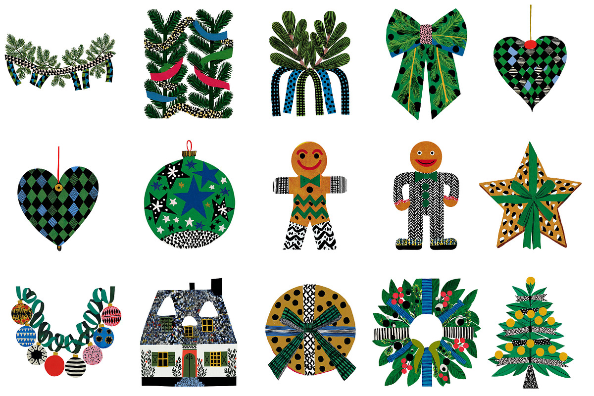 Neutral Christmas Clipart Bundle, an Illustration by Designworld (Photo 2 of 6)