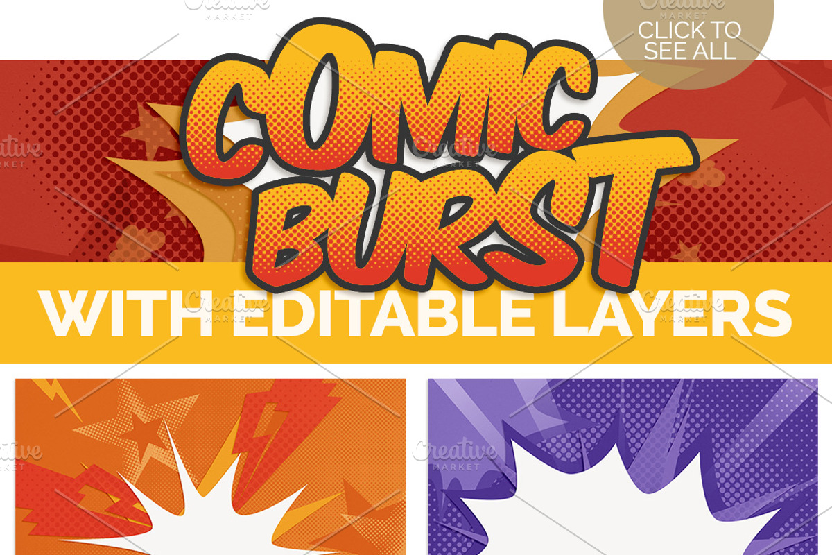 Comic Burst: layered PSD backgrounds, a Templates & Theme by WhiteSpace Design Studio (Photo 2 of 5)