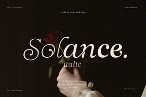 Solance Italic Family