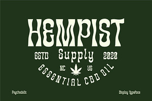 HEMPIST - Psychedelic Typeface