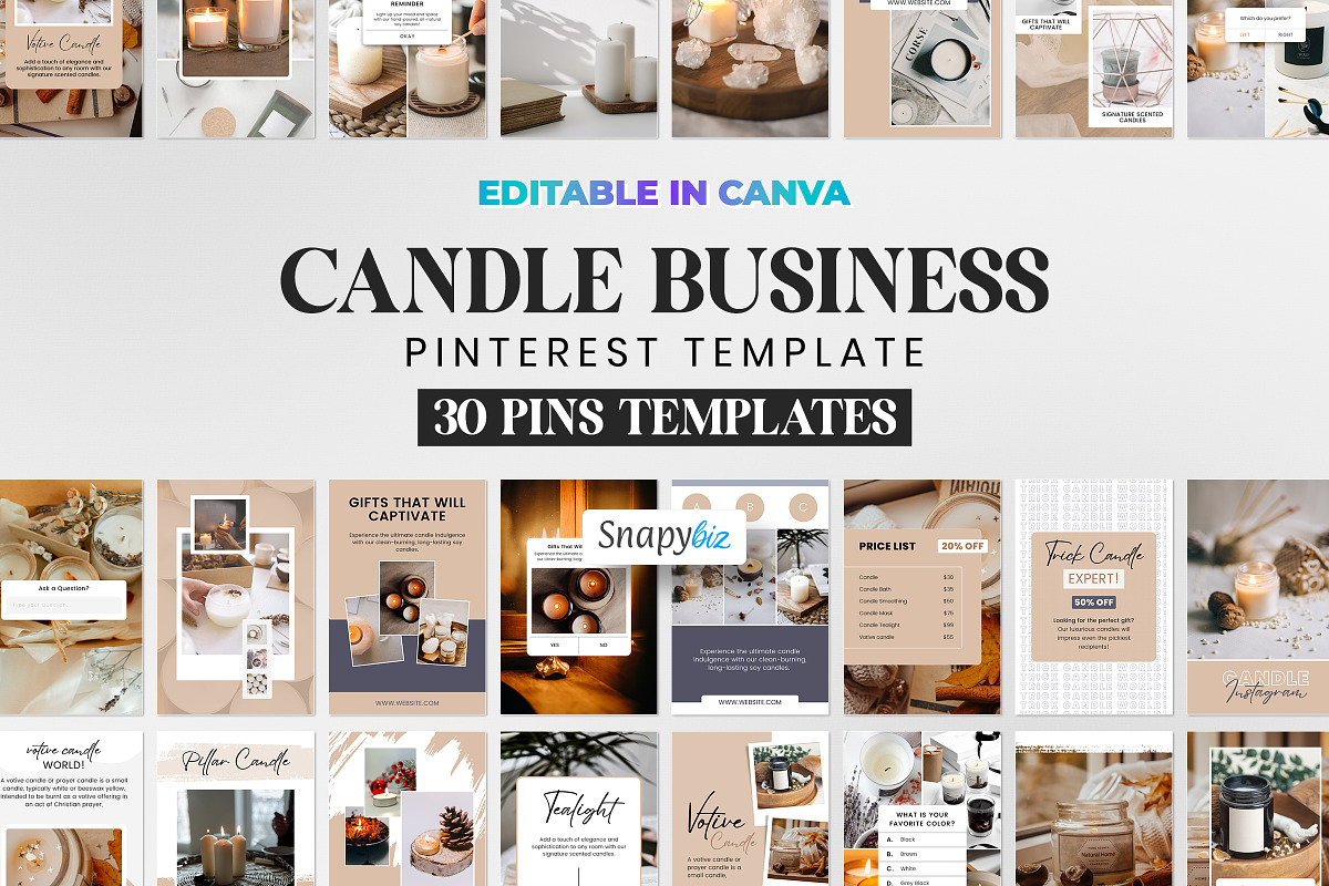 Candle Engagement Pinterest Template preview 2