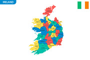 Detailed map of Ireland, an Education Illustration by Vector Shop (Thumbnail 2 of 5)