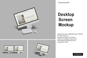 Desktop Screen Mockup, a Device Mockup by lamorastudio