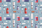Medicine set + seamless pattern, a Healthcare Illustration by Good Studio (Thumbnail 6 of 14)