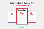 Tracing Alphabet Letter a to z, an Education Illustration by TukTuk Design (Thumbnail 6 of 9)